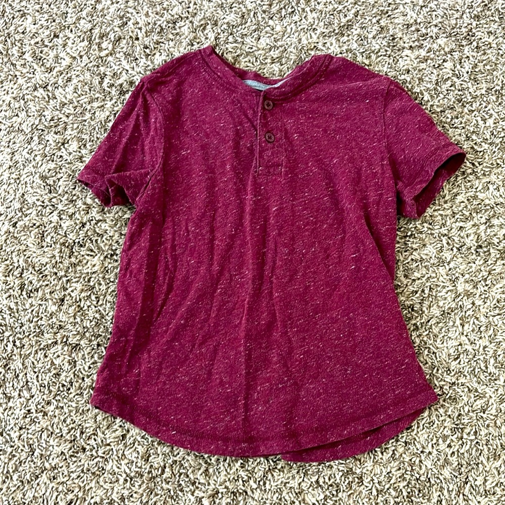 Old Navy Boys’ Maroon Henley T-Shirt